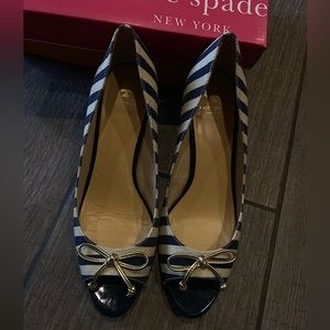 Kate Spade ♠️ Melinda - Navy & White Wedge
